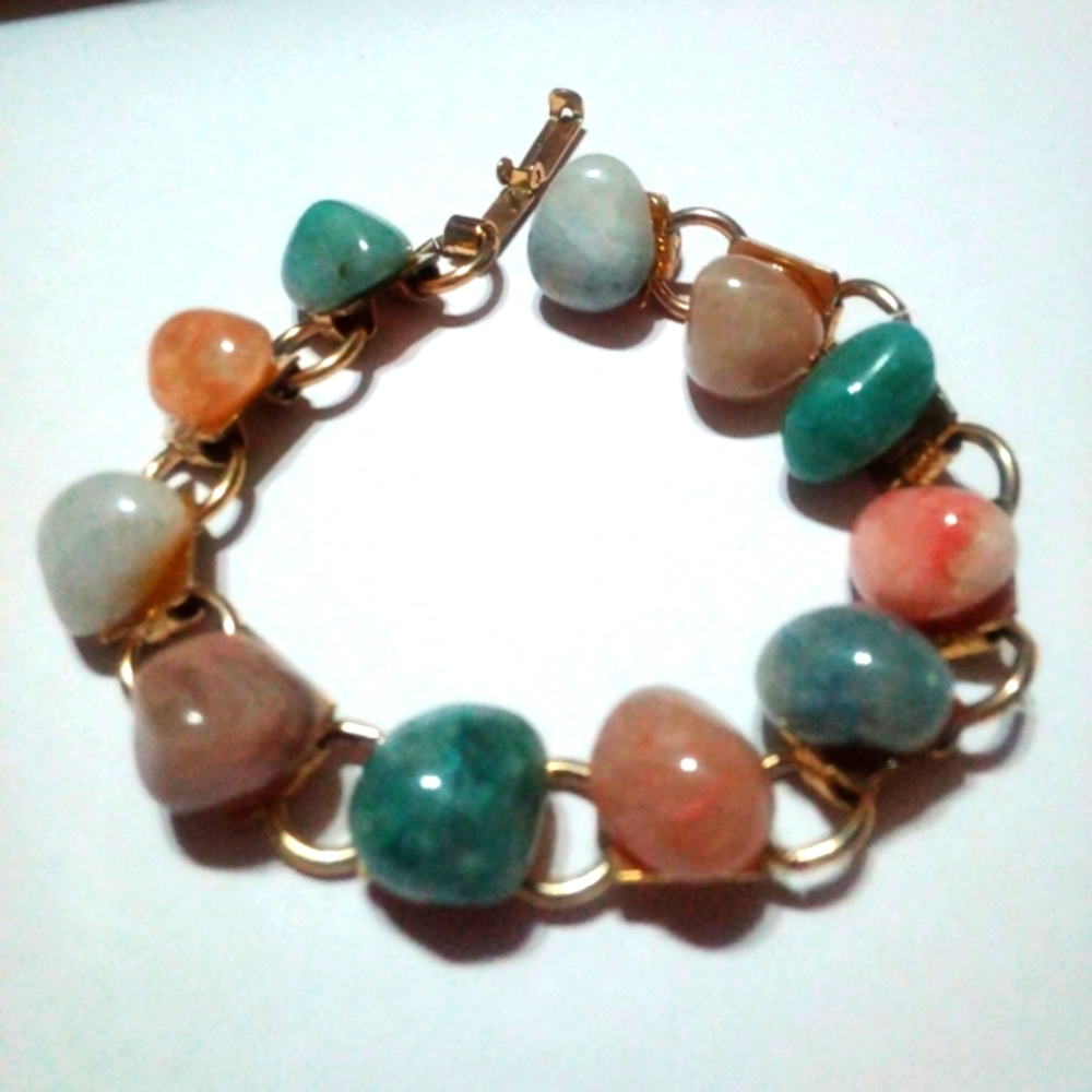 NWOT Multi-color Stone Rock Bracelet